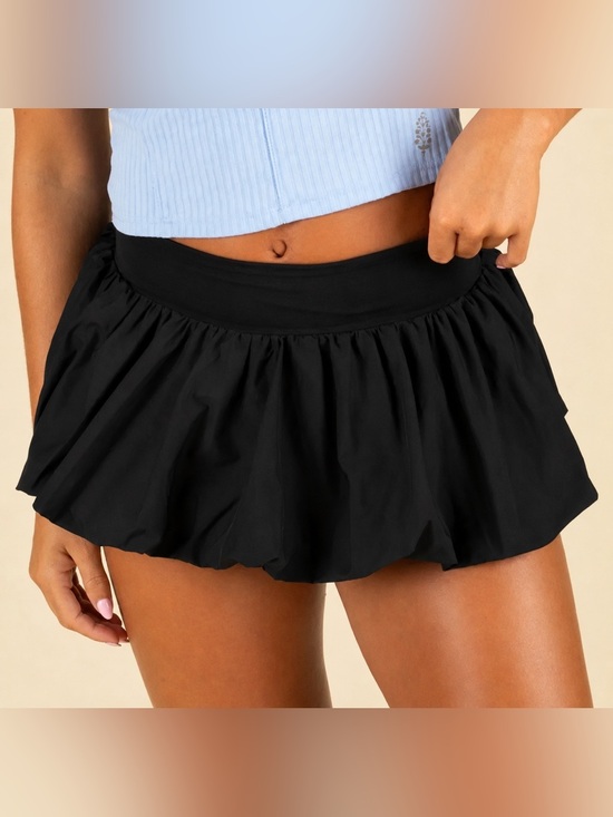 FP Movement by Free People Pants - Free People Movement Bubble Skirt Womens Small Black Athletic Tennis Skort New
